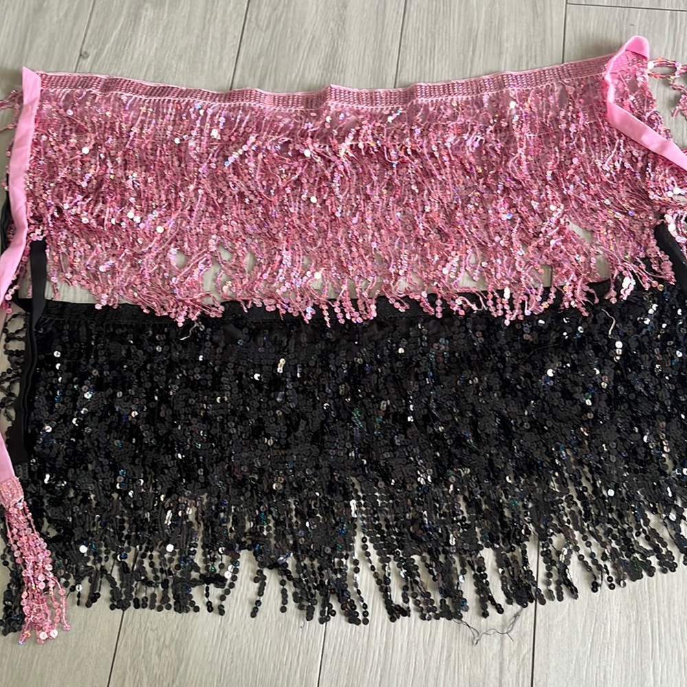 Tie Skirts in pink and black- selling in pair or separate.